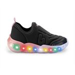 Tênis Casual Bibi Led Infantil Preto