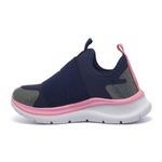 Tênis Infantil Menina Klin Walk Slip On Marinho e Rosa 354.008
