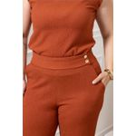 CONJUNTO BLUSA MANGA MUSCLE E CALÇA C/DET.