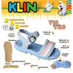 Sandália Infantil Klin Tic Tac Casual em Fivela