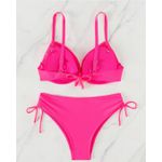 Biquini com Bojo Resistente Calcinha Cintura Alta Hot Pants Amarracao