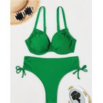 Biquini Plus size Canelado Verde Militar