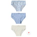 Kit 3 Calcinhas Meia Malha Menina Malwee Kids Azul Ref.05 (Do Pp Ao Gg) - 1000111571