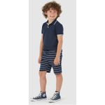 Bermuda Infantil Menino Listrada Em Moletom Malwee Kids