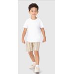 Bermuda Infantil Menino Listrado Bolso Embutido Com Botão Malwee Kids121372