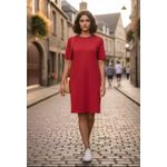 Vestido De Mangas Curtas Em Malha