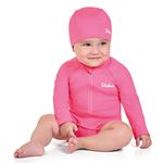 Macaquinho Praia Infantil Proteção UV Pink Neon