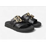 Tamanco Moleca Papete Com Fivelas Preto