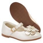 Sapatilha Princesa Mini Klin Com Flores Em Camadas E Fivela 