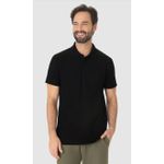 Camisa Polo Básica Masculina Gola Retilínea Em Piquet Stretch