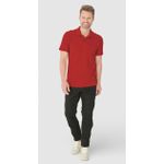 Camisa Polo Básica Masculina Gola Retilínea Em Piquet Stretch