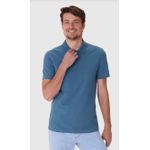 Camisa Polo Básica Masculina Gola Retilínea Em Piquet Stretch