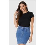 Blusa Básica Feminina Baby Look Em Algodão