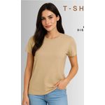 Blusa Básica Feminina Decote Redondo Em Algodão