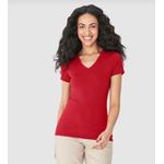 Blusa Básica Feminina Decote V Em Algodão