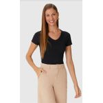 Blusa Básica Feminina Decote V Em Algodão