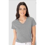 Blusa Básica Feminina Decote V Em Algodão