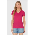 Blusa Básica Feminina Decote V Em Algodão
