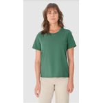 Blusa Básica Feminina Decote Redondo Com Pesponto Em Algodão