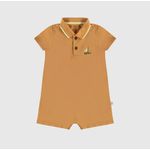 Macaquinho Polo Infantil Menino Manga Curta Em Piquet Stretch Malwee Kids