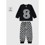 Pijama Longo Infantil Menino Calça Estampada Em Algodão Malwee Kids