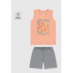 Pijama Infantil Menino Regata Estampa Frontal Em Algodão Malwee Kids