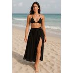 saída saia longa com fenda 