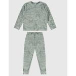 Pijama Longo Infantil Menino Estampa Lettering Em Malha Plush Malwee Kids