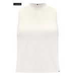 Blusa Cropped Básica Com Gola Alta Em Malha Canelada