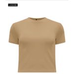 Blusa Básica Lunender Cropped Bege