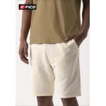Bermuda Moletom Fico Bege 