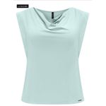 Blusa Com Gola Degagê Em Malha De Viscose Com Elastano