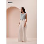 Blusa Com Gola Degagê Em Malha De Viscose Com Elastano