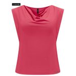 Blusa Com Gola Degagê Em Malha De Viscose Com Elastano