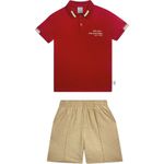 Conjunto Malwee Polo Vermelho 