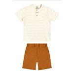 Colorittá - Conjunto Infantil Menino Botões Colorittá Bege