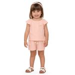 Conjunto Infantil Menina Leve Textura Colorittá Rosa