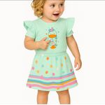 Conjunto Bebê Menina Unicórnio Com Pompom Elian Verde