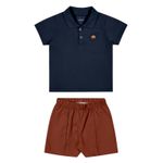 Conjunto Bebê Menino Sol Elian Vermelho