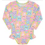 Maiô Body Bebê Meninas Manga Longa