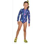 Maiô infantil manga longa azul
