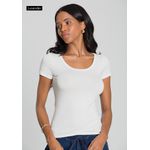 BLUSA MALHA VISCOSE C/ ELASTAN BRANCO