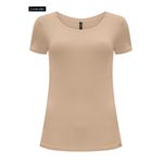 BLUSA MALHA VISCOSE C/ ELASTAN BEGE