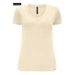 BLUSA MALHA CANELADO TRACY AREIA