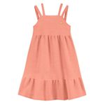 Vestido Infantil Menina Tricô Linho Colorittá Laranja