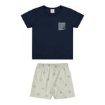 Conjunto Infantil Menino Waves Elian Azul