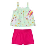 Conjunto Bebê Menina Com Pompom Elian Verde