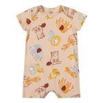 Macaquinho Bebê Menino Animais Elian Bege