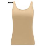 Blusa de Alca Básica Feminina Bege