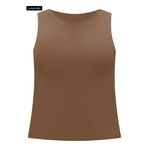 BLUSA MALHA VISCOSE C/ELASTANO Marrom 